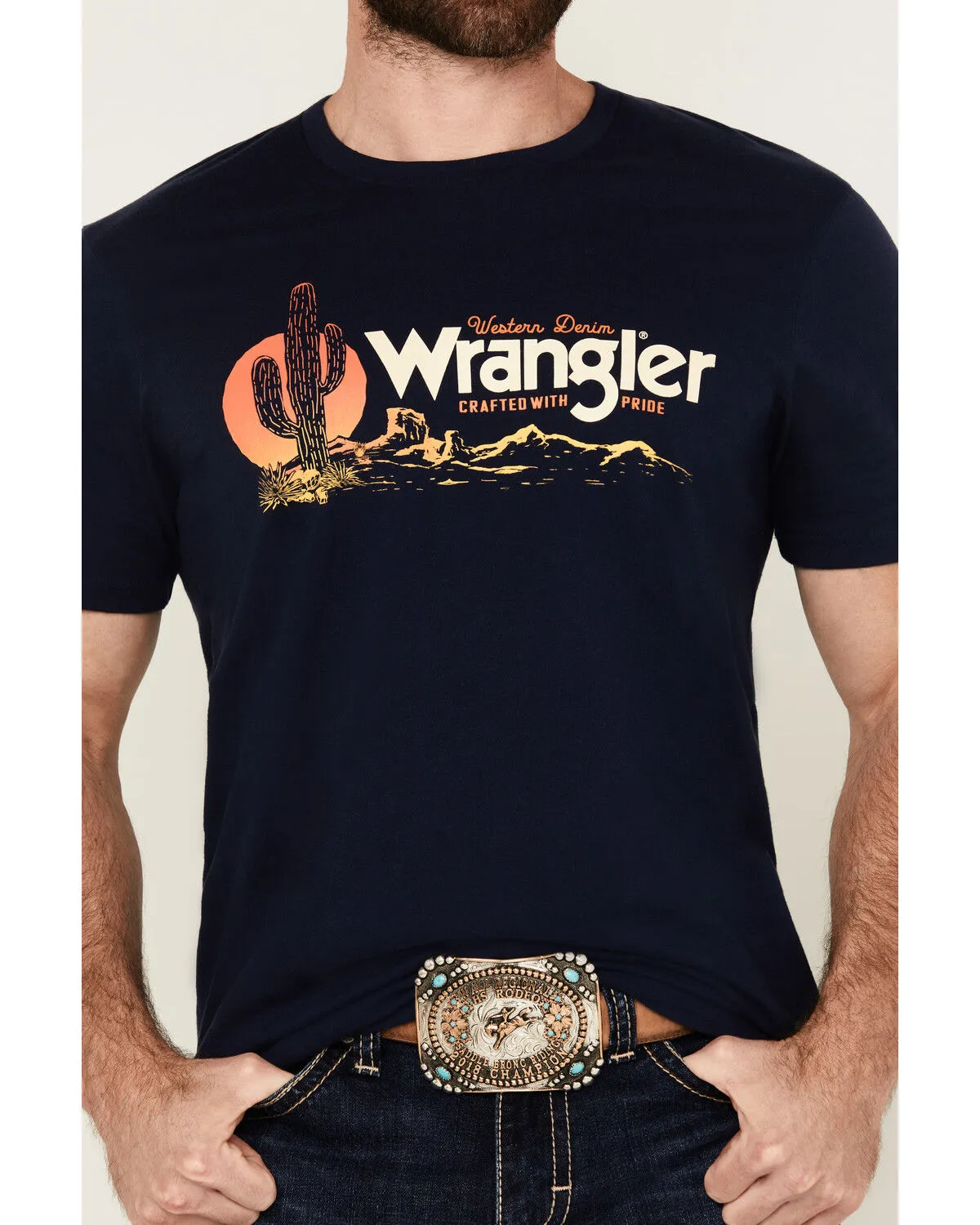 Product Name:  Wrangler Men's Boot Barn Exclusive Scenic Logo Short Sleeve Graphic T-Shirt