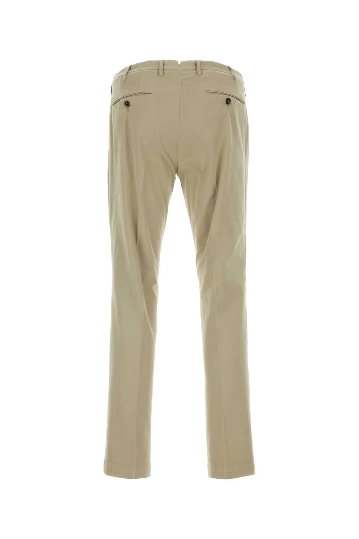 Pt Torino Beige Stretch Cotton Pant