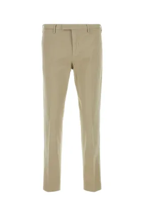 Pt Torino Beige Stretch Cotton Pant