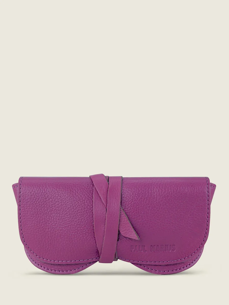 Purple Leather Glasses Case for Women - L'Étui à Lunettes Sorbet Blackcurrant | PAUL MARIUS