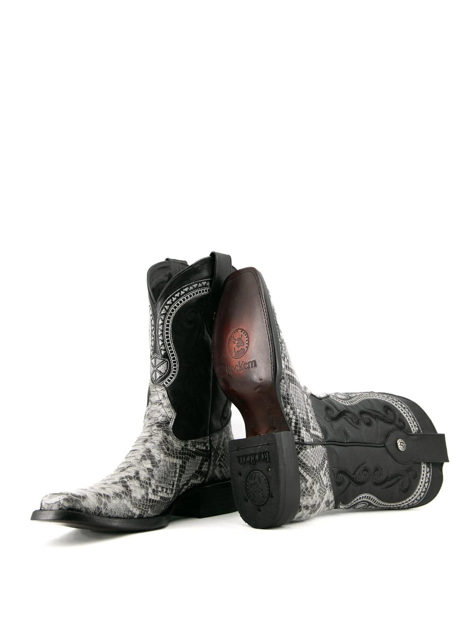 Python Natural Rodeo Toe Cowboy Boot