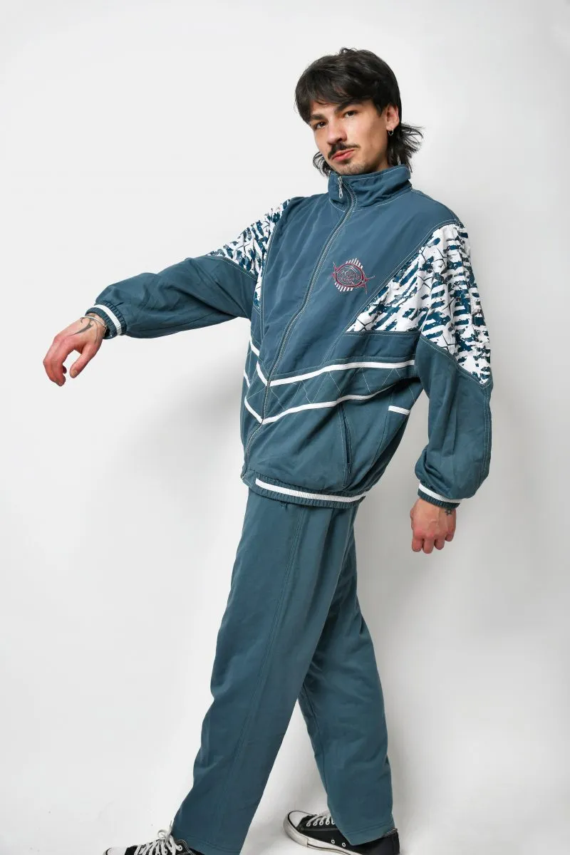 Retro semi windbreaker sweatsuit