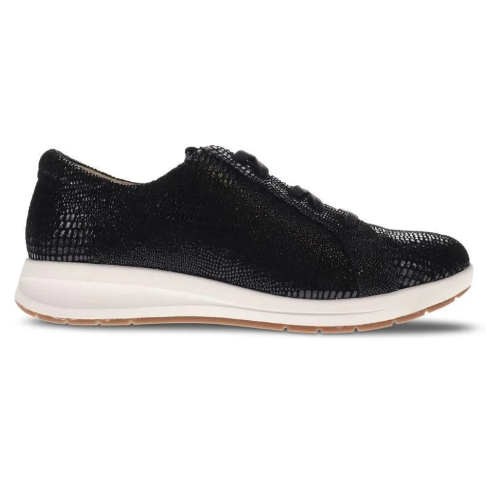 Revere Athens Black Lizard Sneaker (Women's)