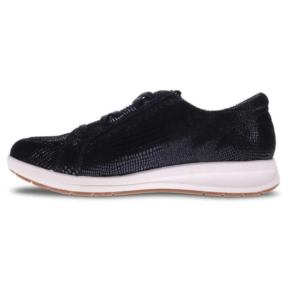 Revere Athens Black Lizard Sneaker (Women's)