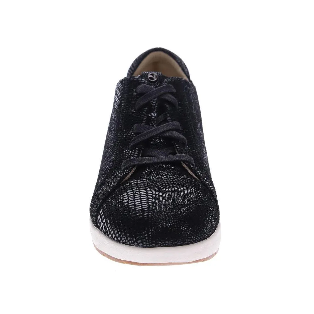 Revere Athens Black Lizard Sneaker (Women's)