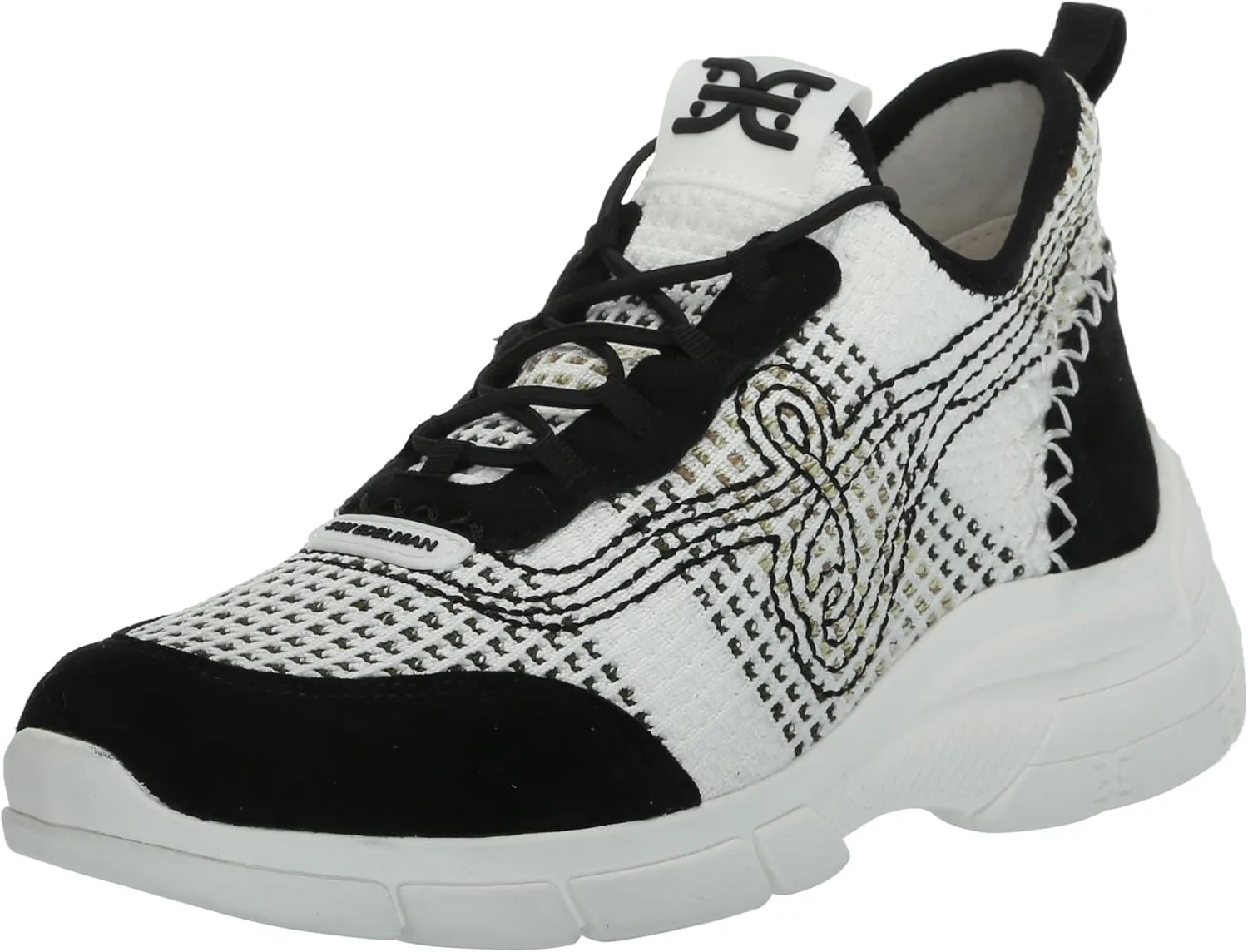 Sam Edelman Womens Chelsie Lace Up Knit Sneaker