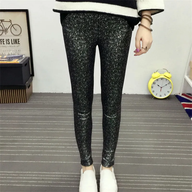 Sexy Leggings For Women Spring Low Waist Shiny Legging Push Up Trendy High Elastic Fashion Leggings Women Leggings