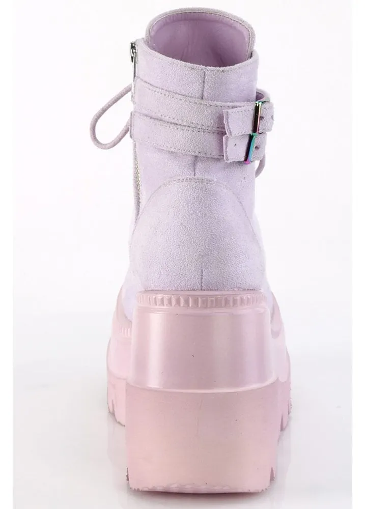 Shaker 52 Lavender Vegan Suede Wedge Boot