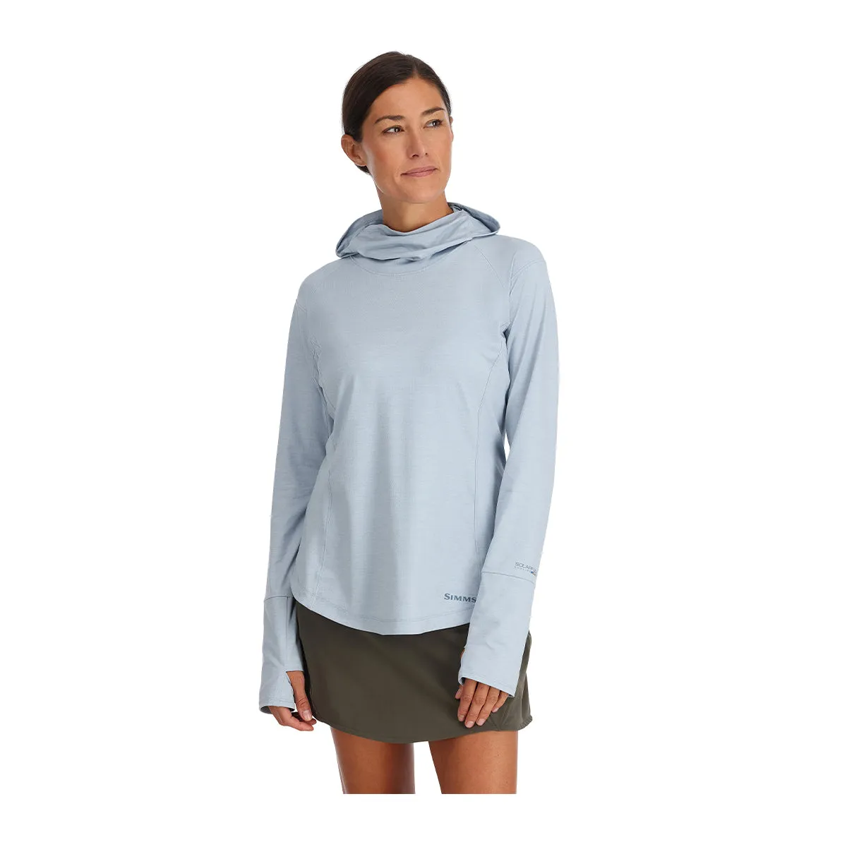 Simms Women's SolarFlex Cooling Hoody Steel Blue