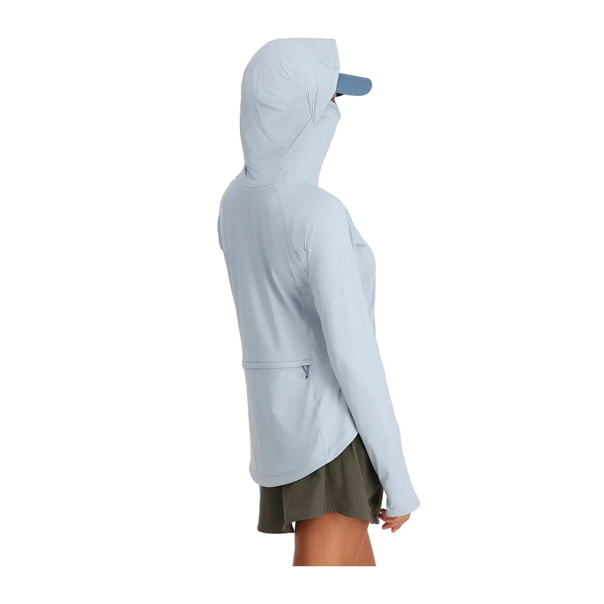 Simms Women's SolarFlex Cooling Hoody Steel Blue