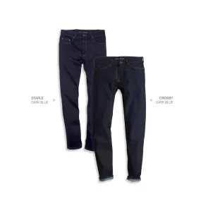 Skinny Staple Dark Blue and Crosby Dark Blue 2-Pack Jeans