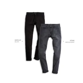 Slim Barclay Black and Slim Stone Medium Gray 2-pack Jeans