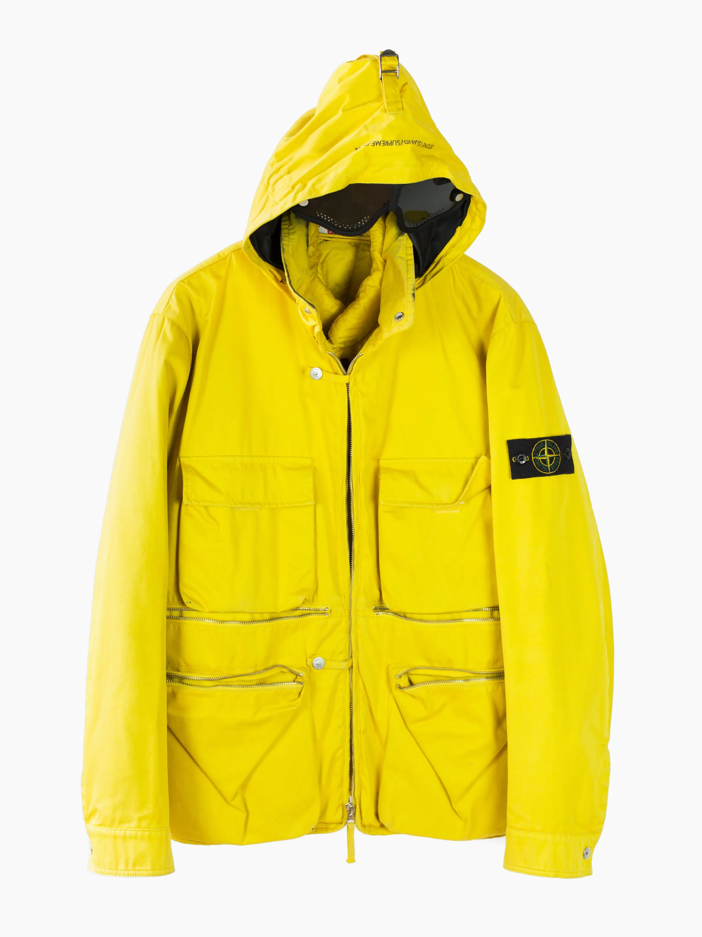 Stone Island AW14 Supreme Raso Gommato Field Jacket w/ Racing Visor