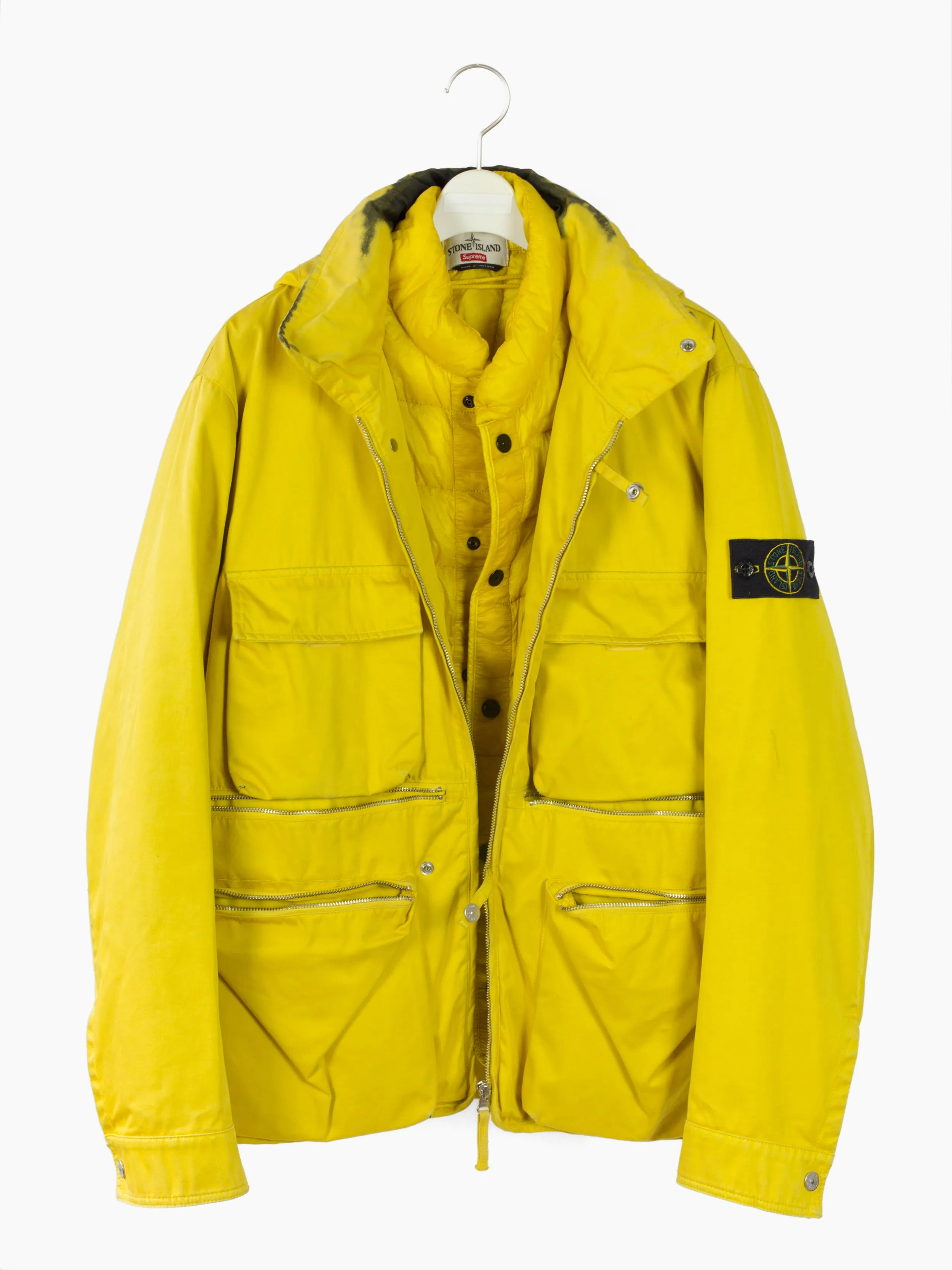 Stone Island AW14 Supreme Raso Gommato Field Jacket w/ Racing Visor