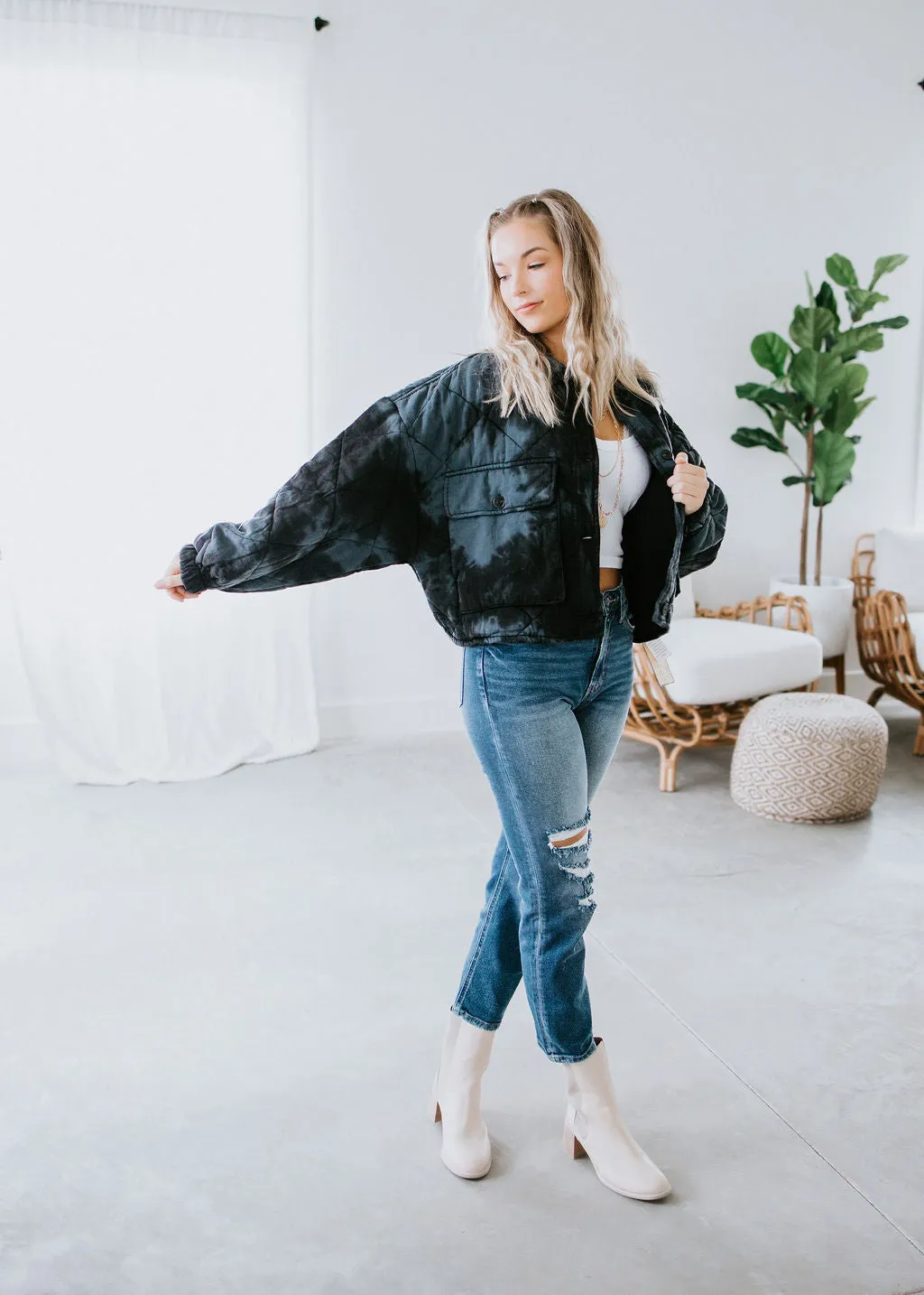 Stormi Quilted Crop Jacket FINAL SALE