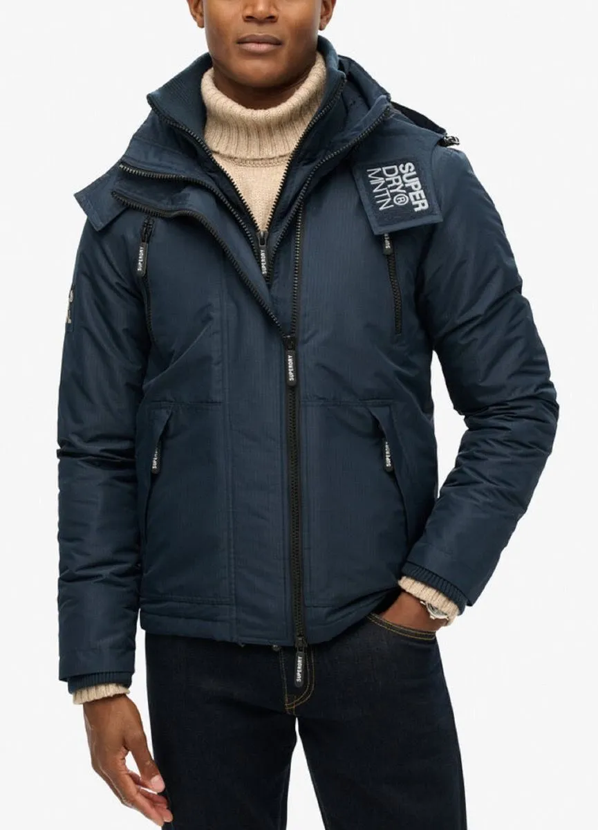 Superdry Hooded Yachter Windbreaker Jacket Eclipse Navy