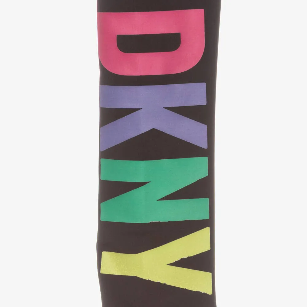 Teen Girls Black Logo Leggings