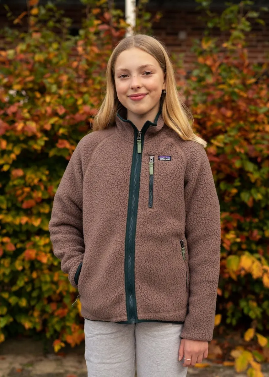 Teens Retro Pile Jacket - Topsoil Brown