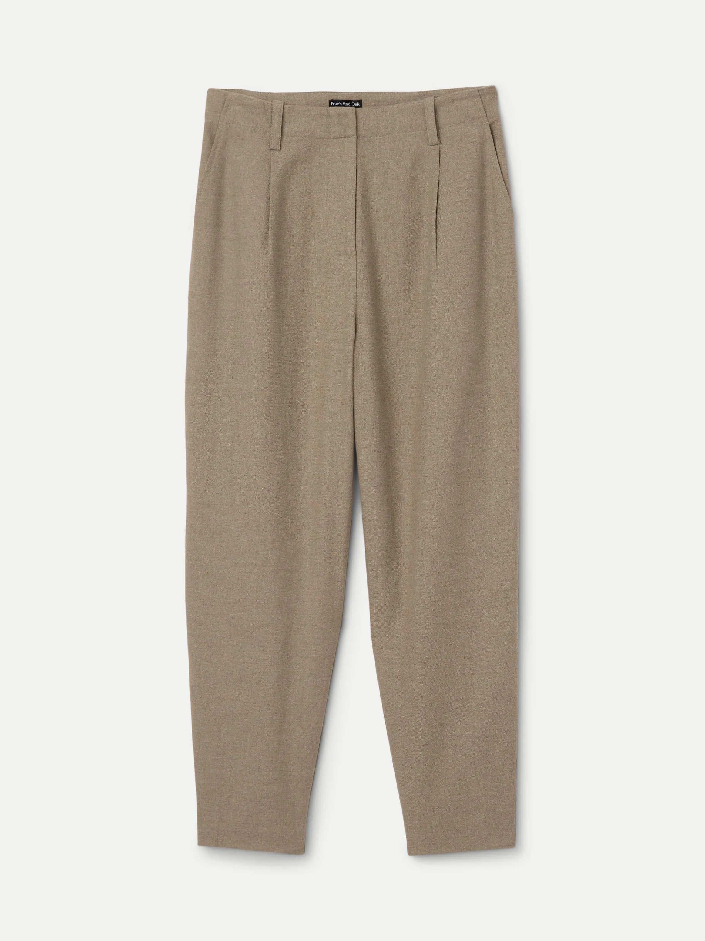 The Amelia Flannel Balloon Pant in Beige