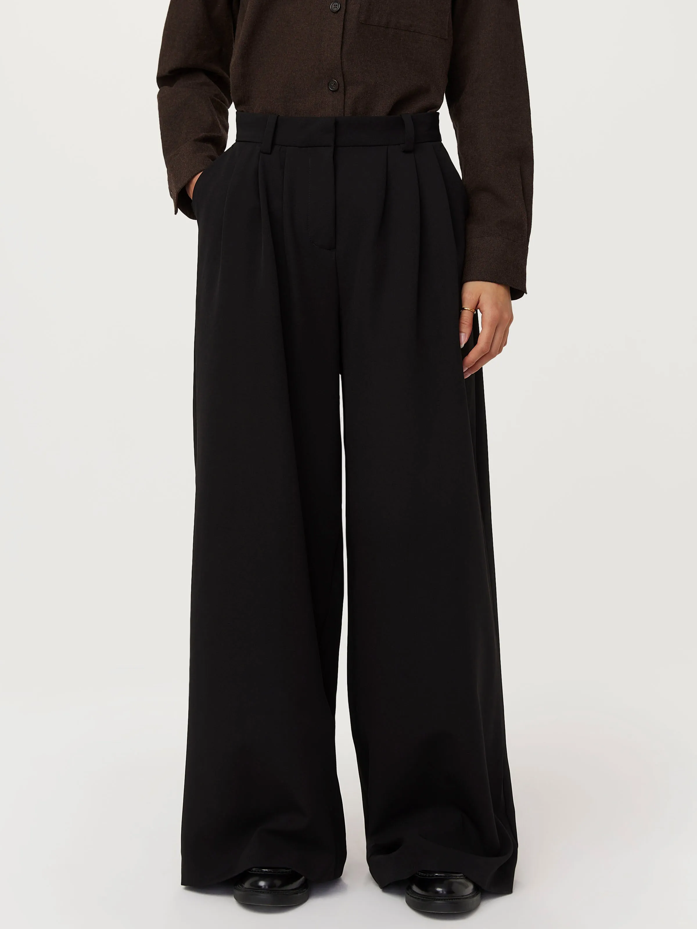 The Carmen Ultra-Wide Pant  in Black