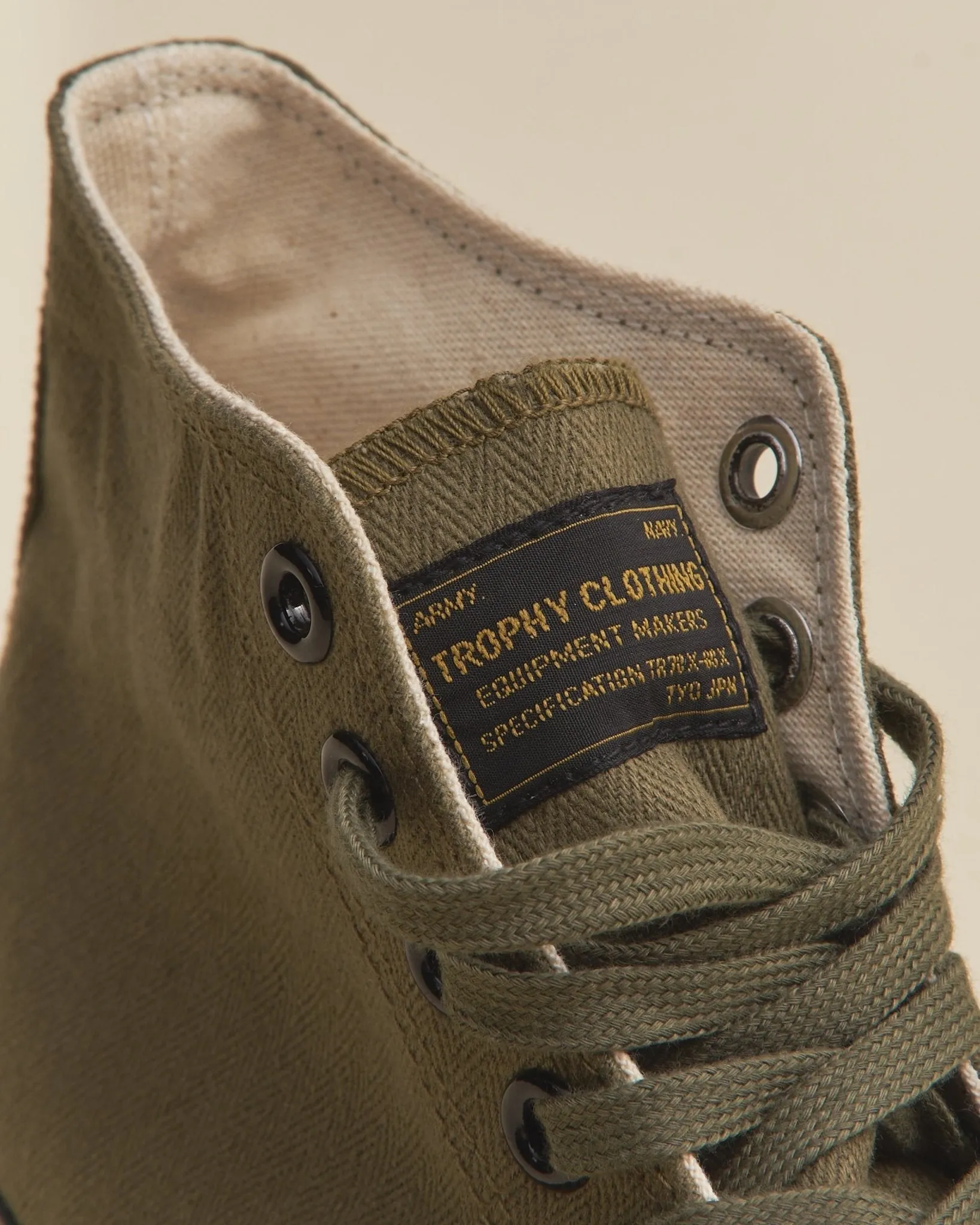 Trophy Clothing Hi-Top Mil Sneaker - Olive