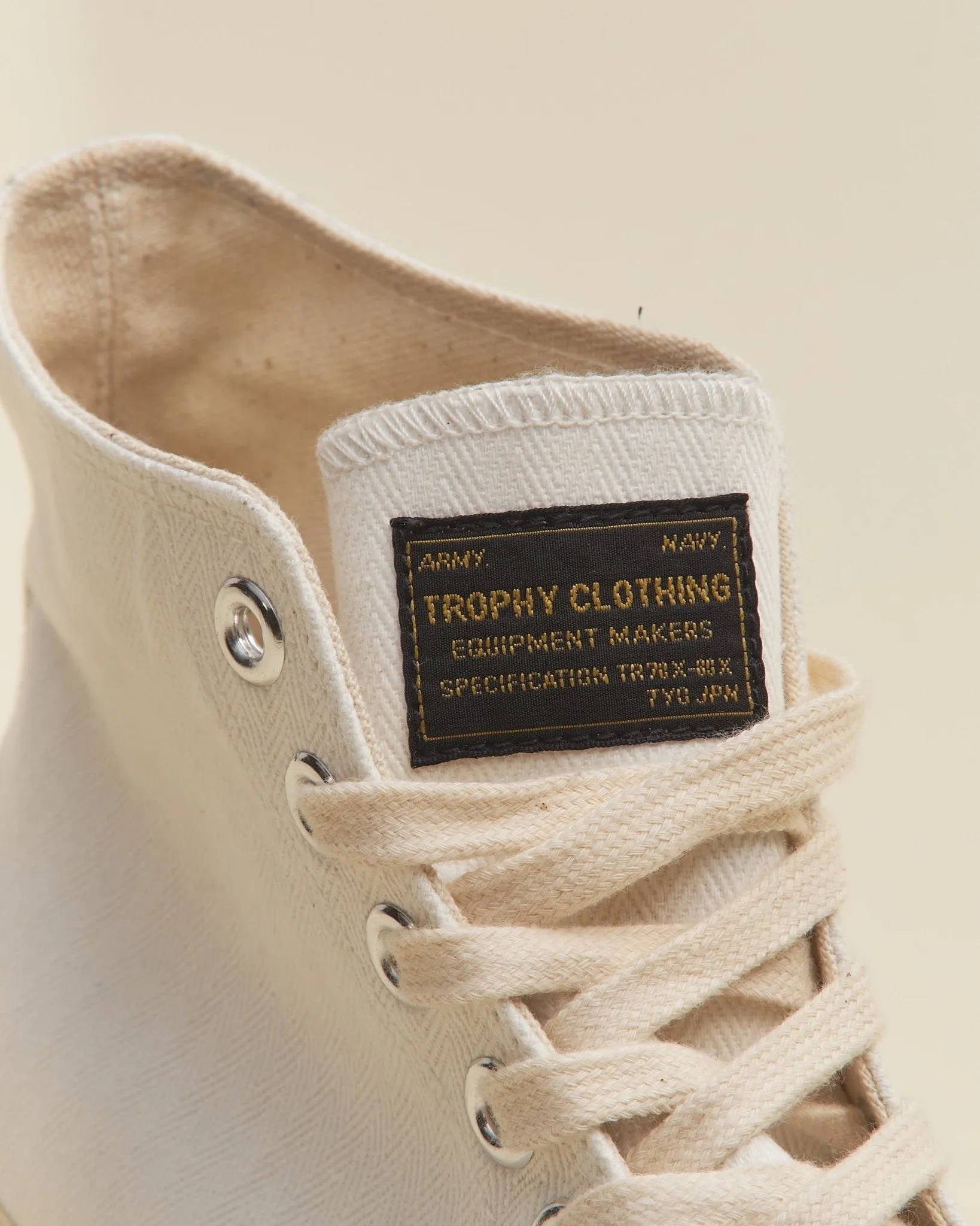 Trophy Clothing Hi-Top Mil Sneaker - White