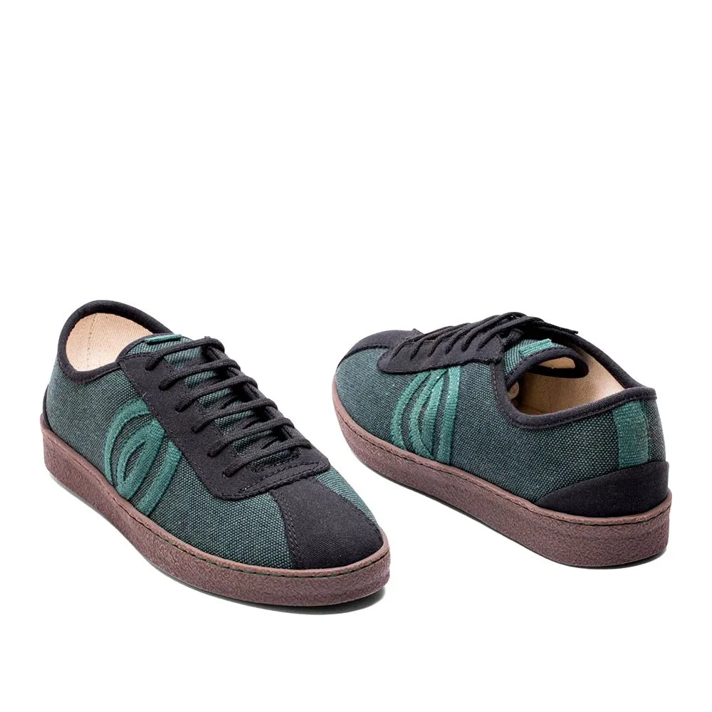 Vegan sneaker black green DIO003