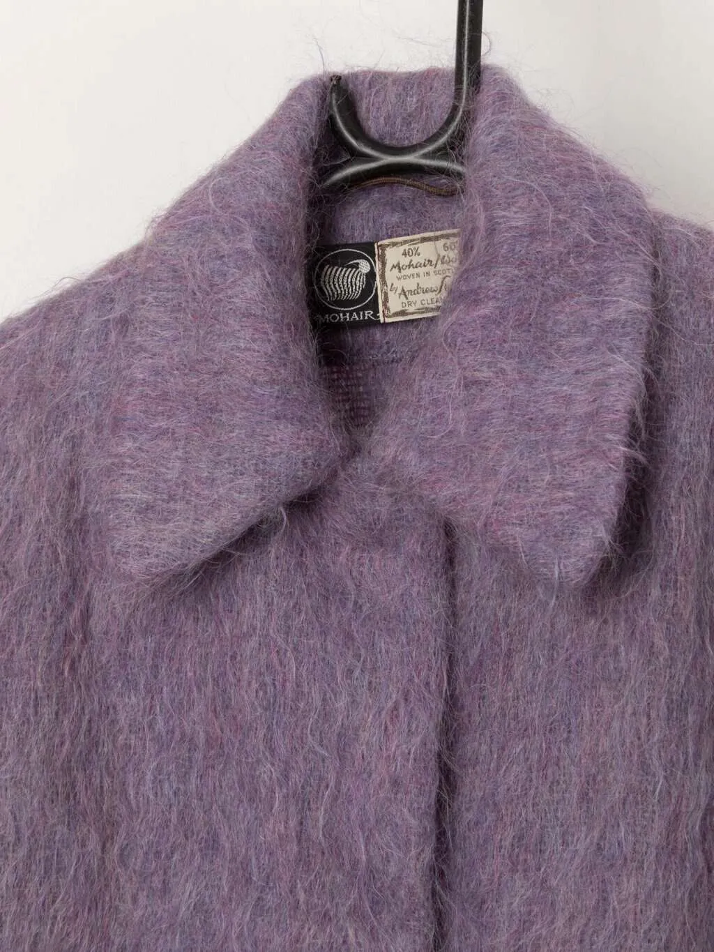 Vintage purple mohair cape jacket by Andrew Stewart – Free size