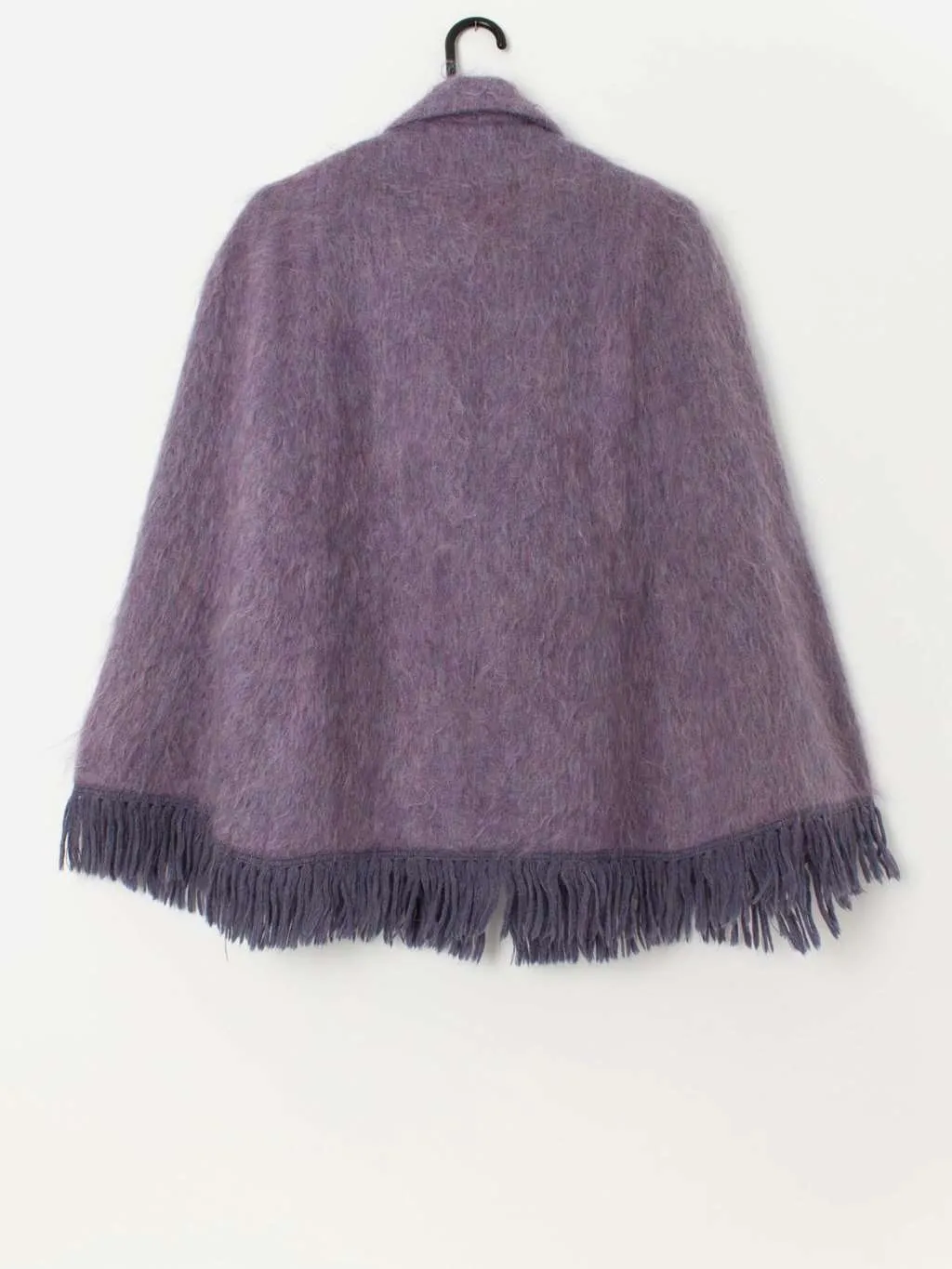 Vintage purple mohair cape jacket by Andrew Stewart – Free size