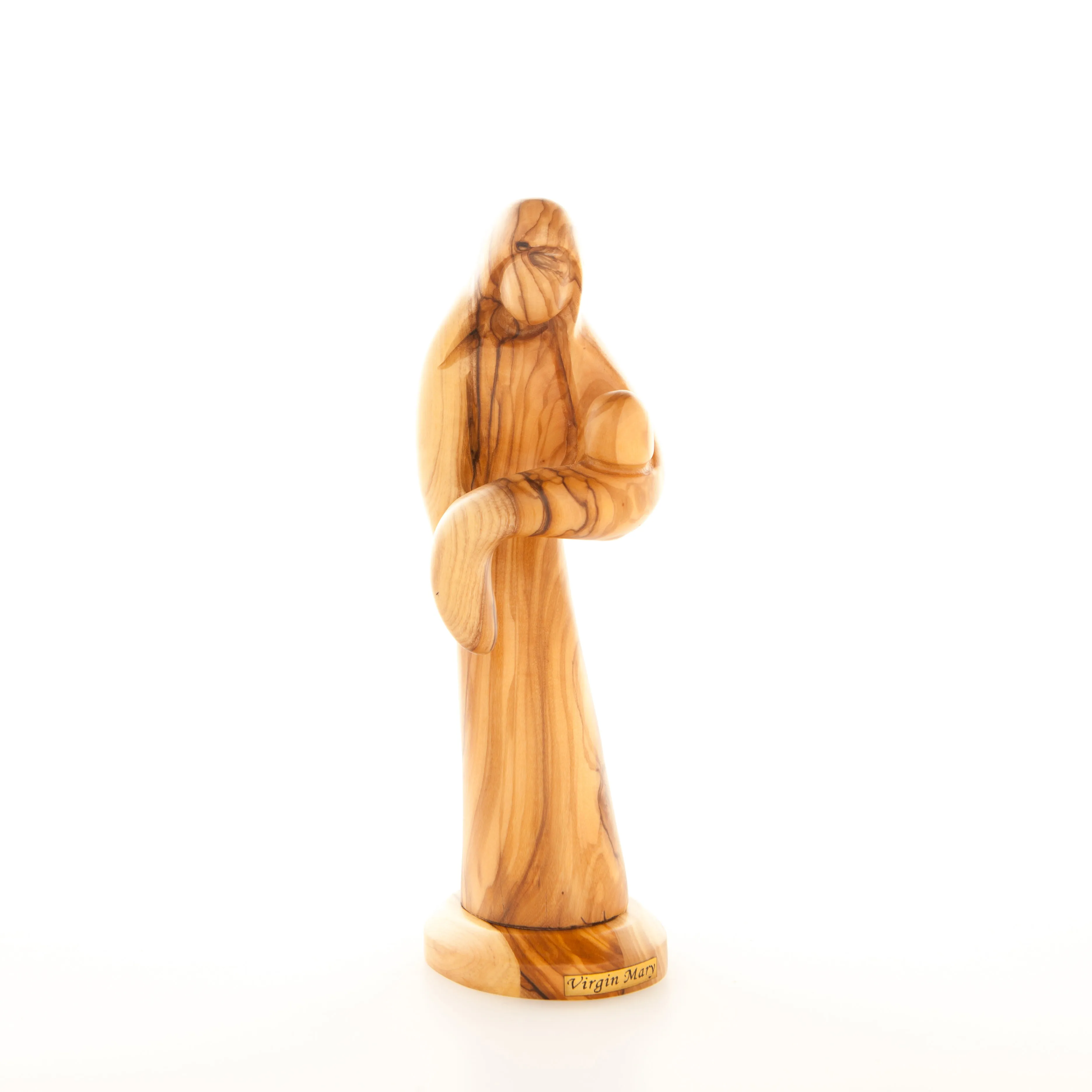 Virgin Mary (Abstract), 8.3 Olive Wood Carving Statue from Bethlehem