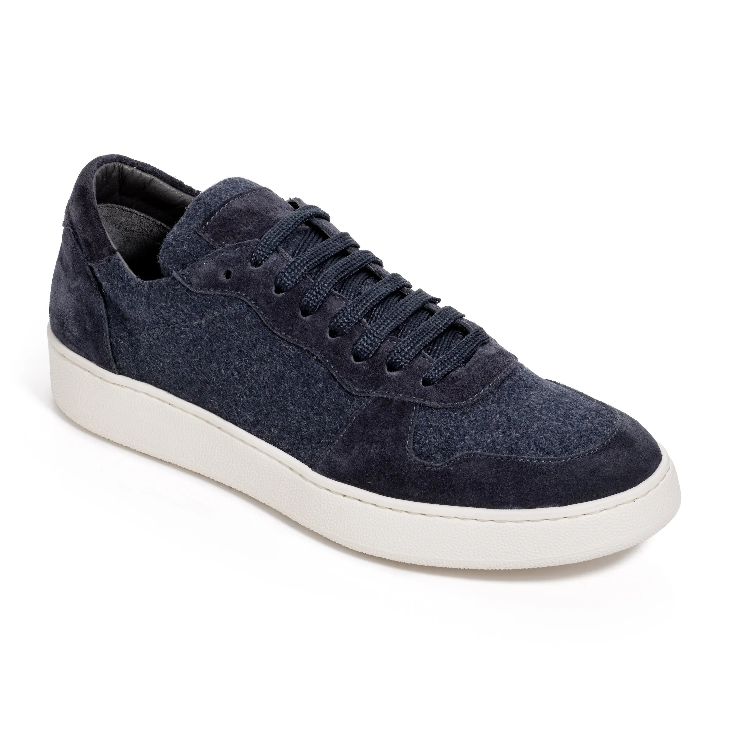 Whitworth Blue Cashwool Court Sneaker