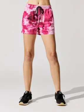 Windbreaker Short - Pink Floral Shadow