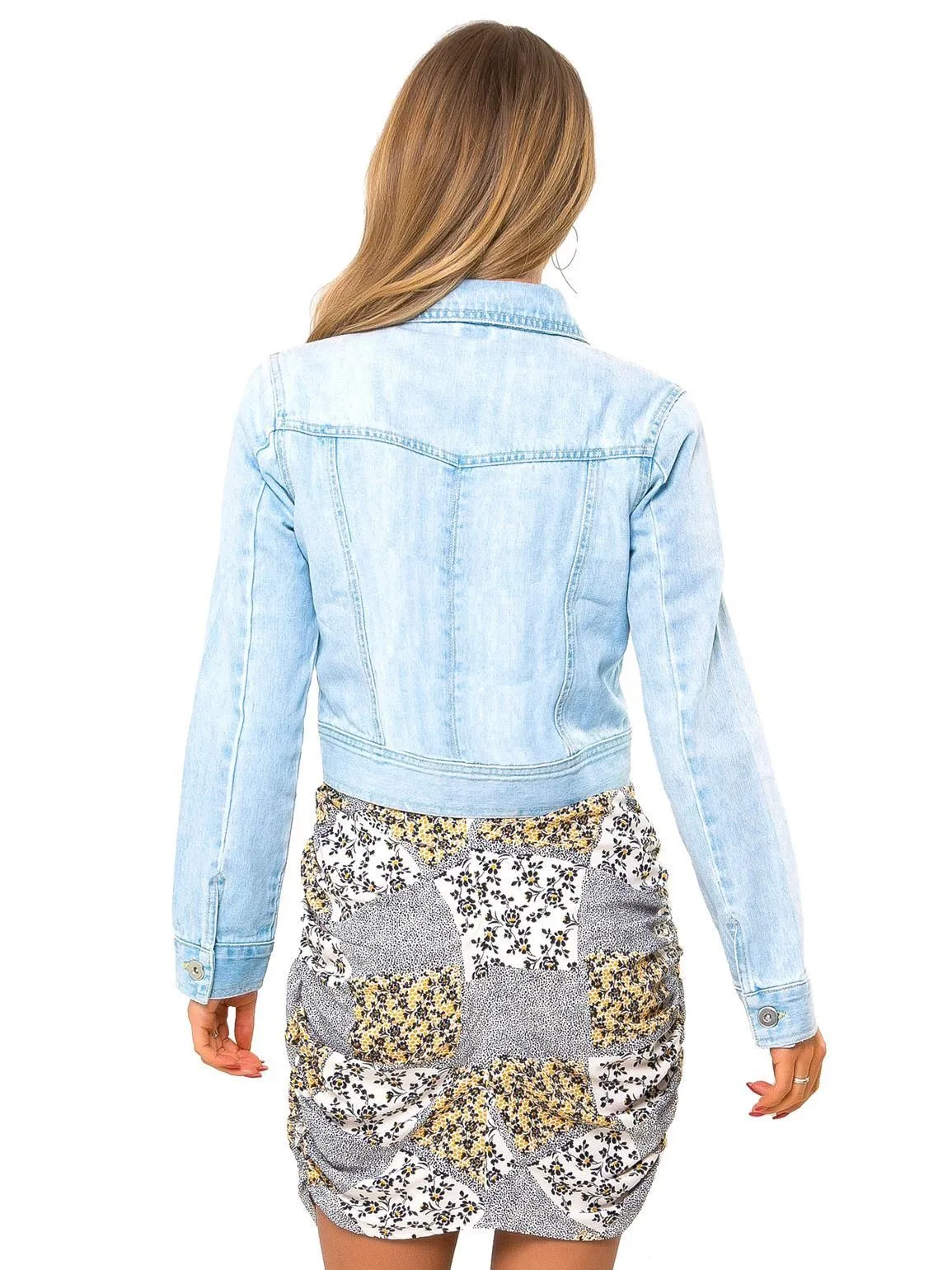 Womens Bleach Blue Denim Jacket, UK Sizes 8 to 16