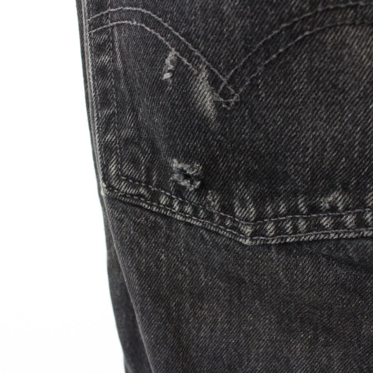 Womens LEVIS 501 Jeans Black Charcoal l W28 L30