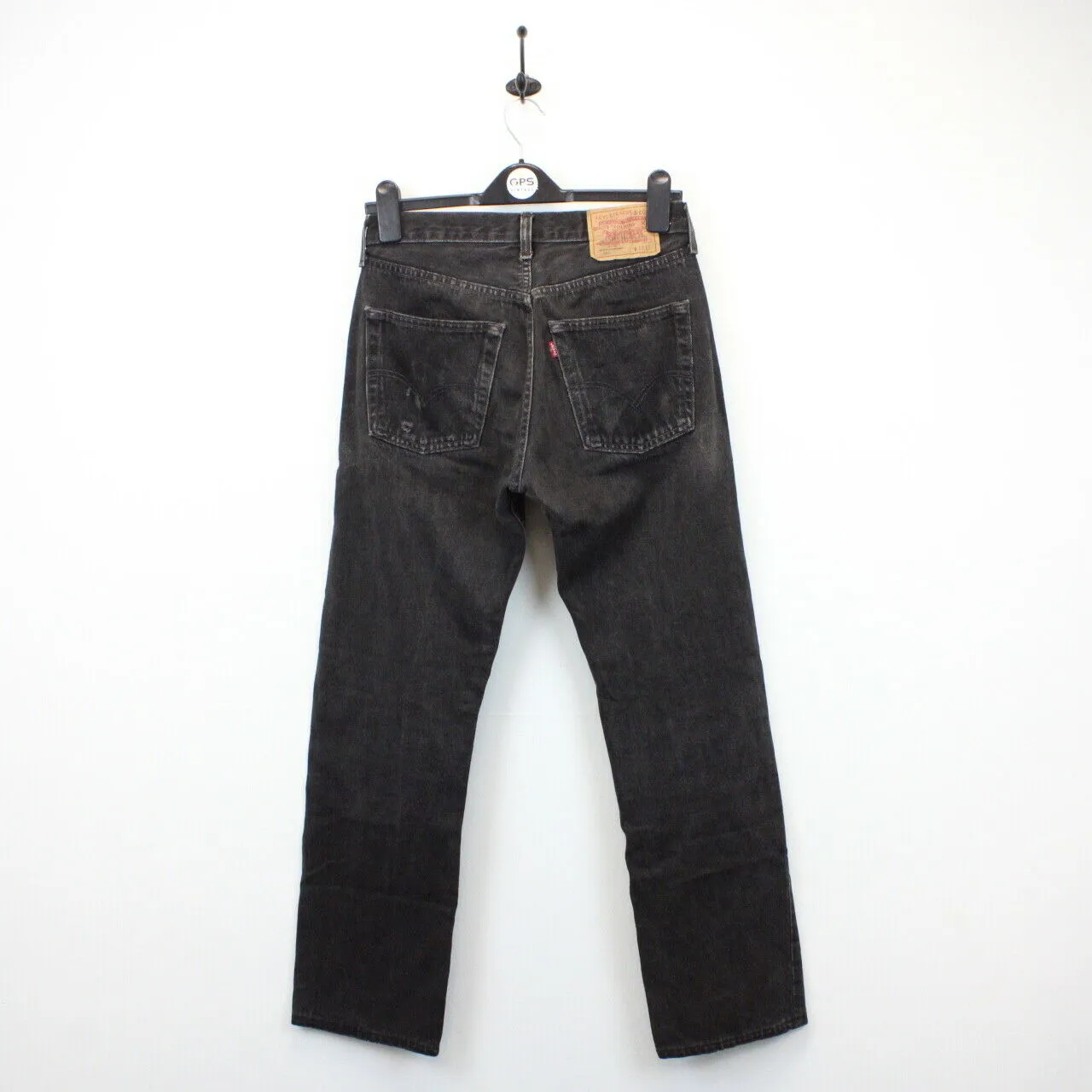 Womens LEVIS 501 Jeans Black Charcoal l W28 L30