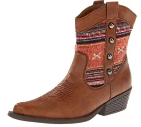 Women's Madden Girl Slaterr Western boot 7.5M Cognac