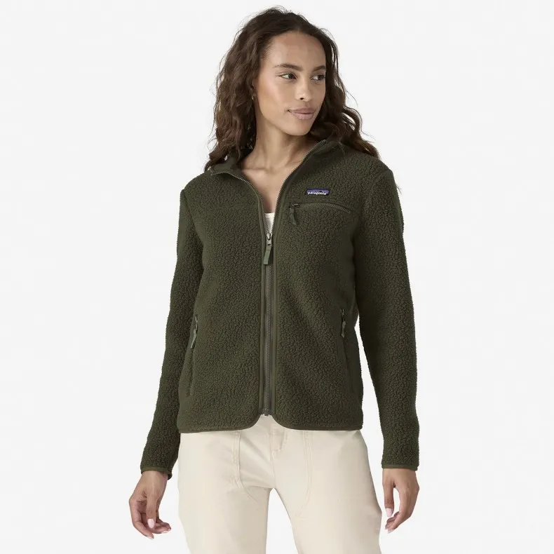 Women's Patagonia Retro Pile Fleece Hoody (Pine Needle Green)