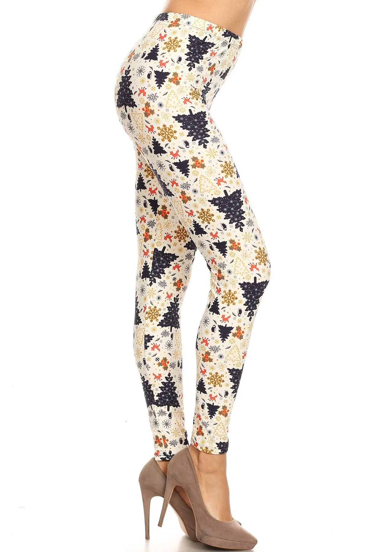 Women's Regular Fun Christmas Theme Pattern Printed Leggings