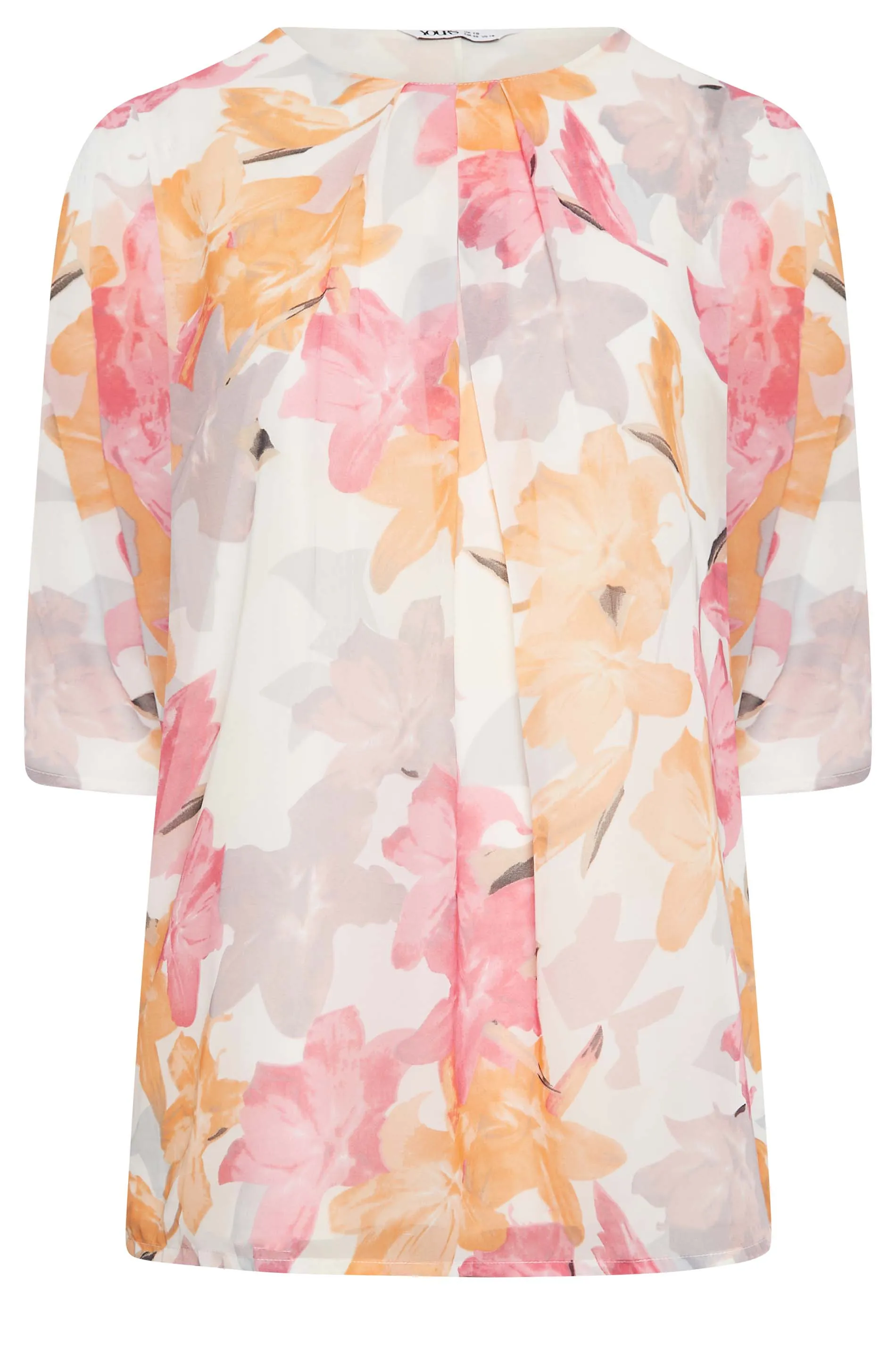 YOURS Curve White Floral Blouse