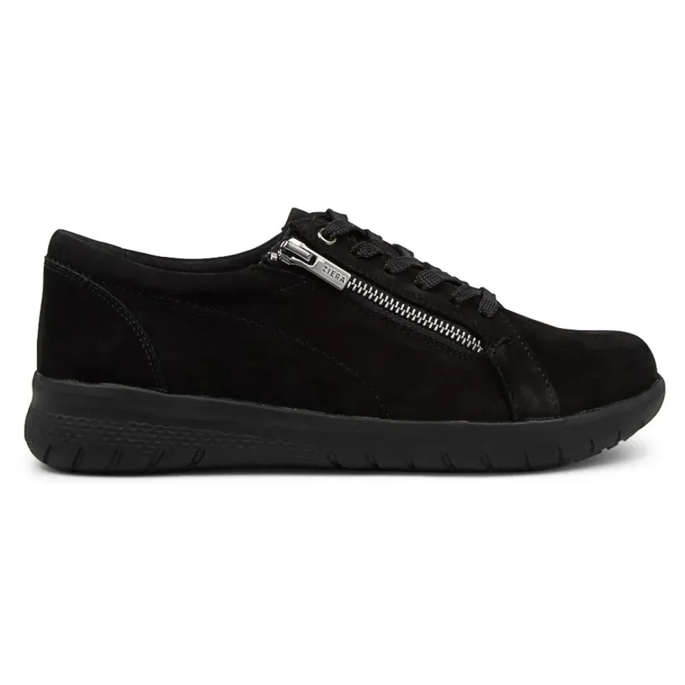 Ziera Solar Black Nubuck Sneaker (Women's)