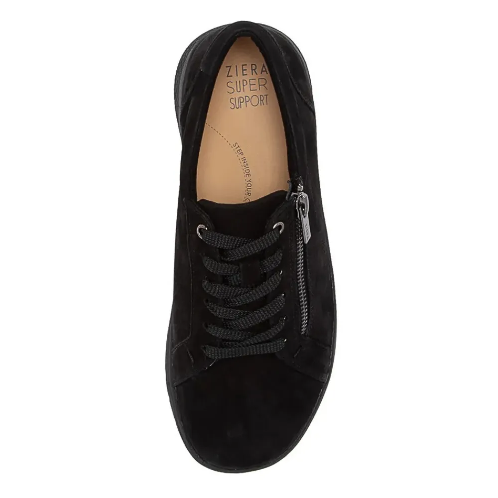 Ziera Solar Black Nubuck Sneaker (Women's)