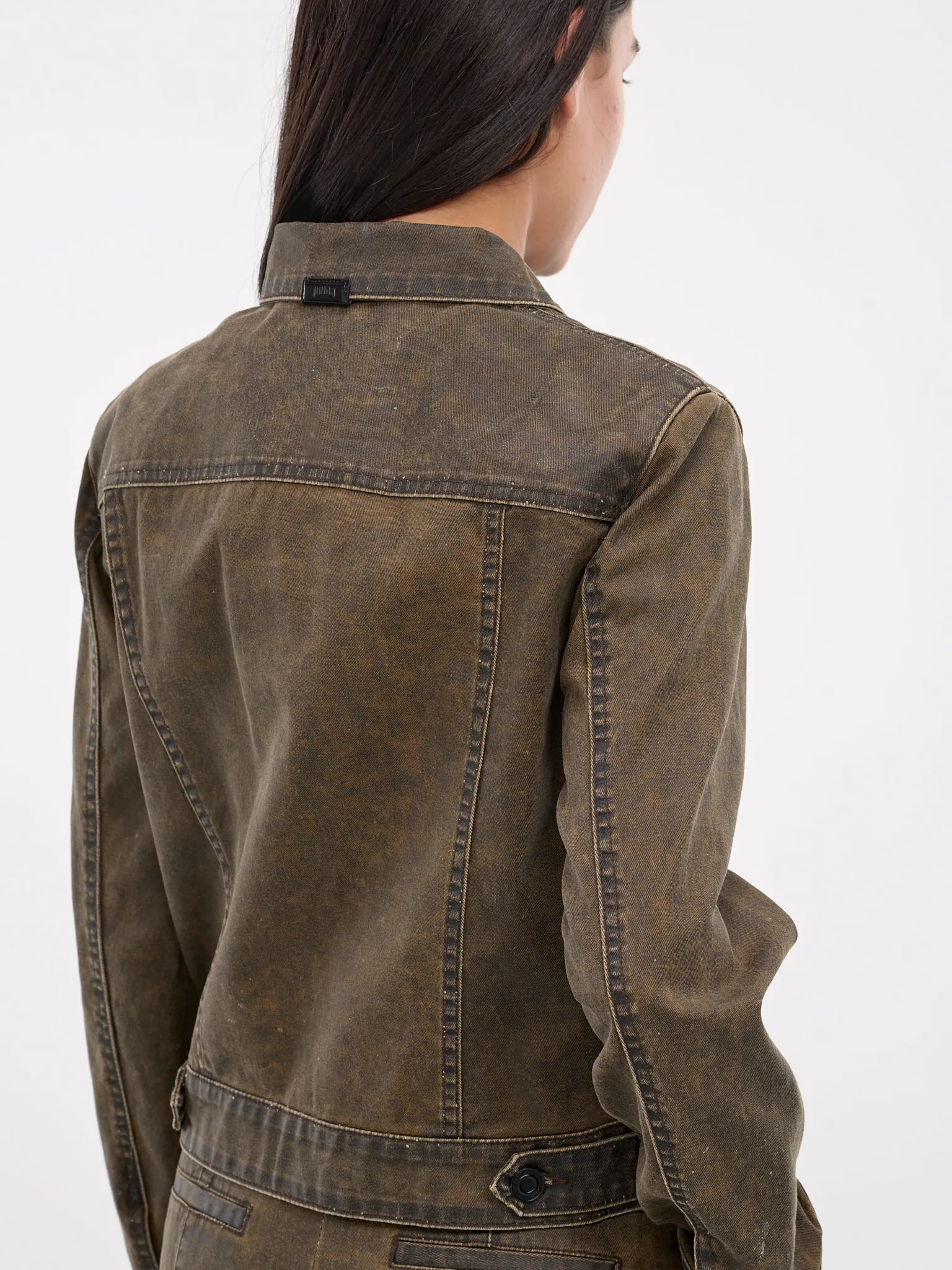 Zip-Up Trucker Jacket (JW4811W02-BROWN)